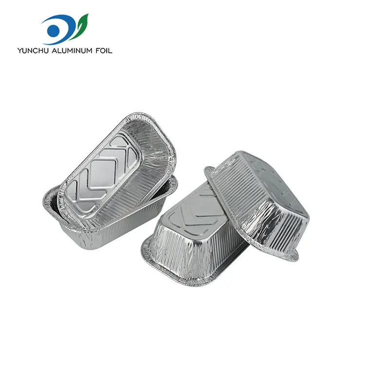 சதுர ஏர் பிரையர் கேட்டரிங் வெள்ளி அலுமினியத் தகடு கொள்கலன்கள் சதுர ஏர் பிரையர் கேட்டரிங் வெள்ளி அலுமினியத் தகடு கொள்கலன்கள்