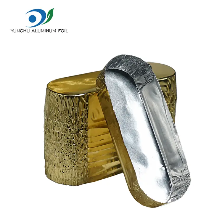 சிறிய ஓவல் பொதி வெள்ளி அலுமினியத் தகடு கொள்கலன்கள் சிறிய ஓவல் பொதி வெள்ளி அலுமினியத் தகடு கொள்கலன்கள்