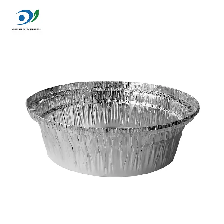 ரவுண்ட் ஏர் பிரையர் கேட்டரிங் சில்வர் அலுமினியத் தகடு கொள்கலன்கள் ரவுண்ட் ஏர் பிரையர் கேட்டரிங் சில்வர் அலுமினியத் தகடு கொள்கலன்கள்