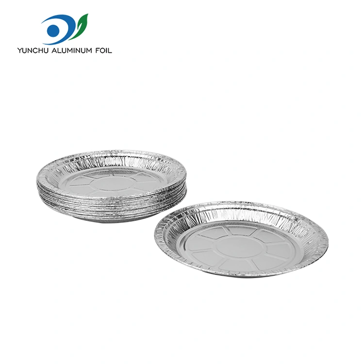 சுற்று ஏர் பிரையர் பிஸ்ஸா வெள்ளி அலுமினியத் தகடு கொள்கலன்கள் சுற்று ஏர் பிரையர் பிஸ்ஸா வெள்ளி அலுமினியத் தகடு கொள்கலன்கள்