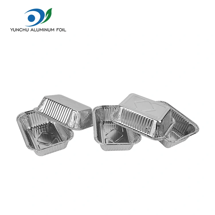 ஏர் பிரையர் பேக்கிங் சில்வர் அலுமினியத் தகடு கொள்கலன்கள்