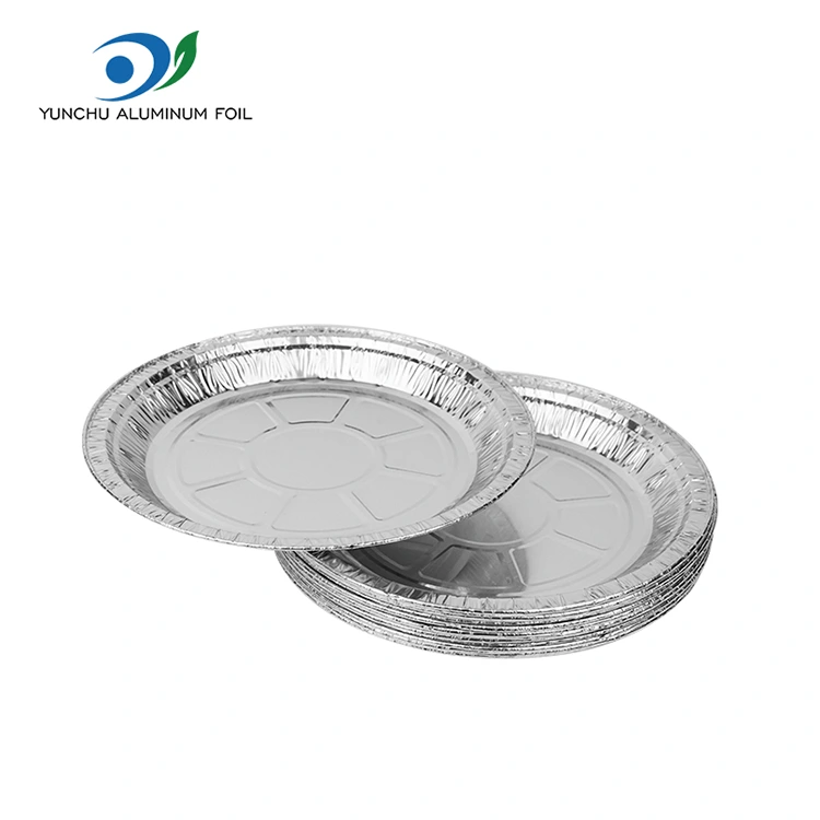 சுற்று ஏர் பிரையர் பிஸ்ஸா வெள்ளி அலுமினியத் தகடு கொள்கலன்கள்