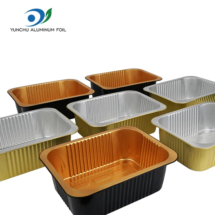 செலவழிப்பு முத்திரைகள் சதுர அலுமினியத் தகடு கொள்கலன்கள்