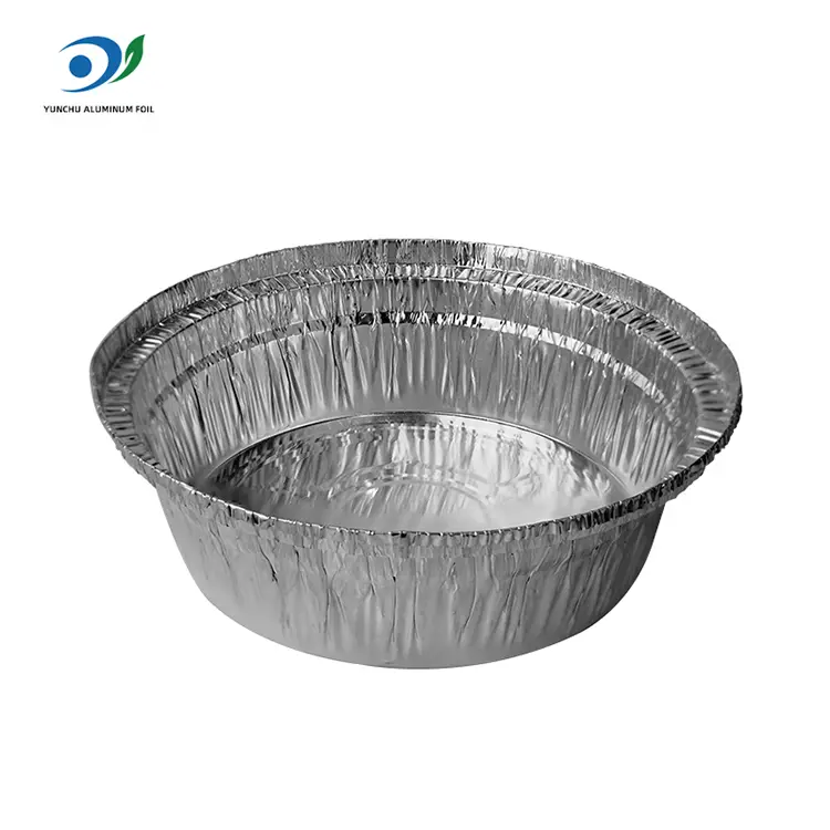 ரவுண்ட் ஏர் பிரையர் கேட்டரிங் சில்வர் அலுமினியத் தகடு கொள்கலன்கள்