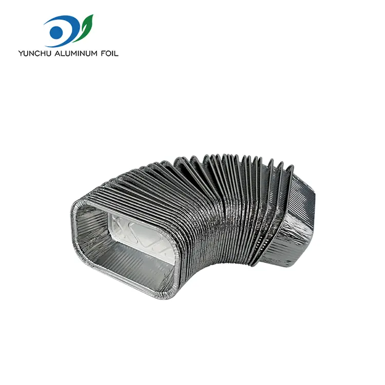 சதுர ஏர் பிரையர் கேட்டரிங் வெள்ளி அலுமினியத் தகடு கொள்கலன்கள்