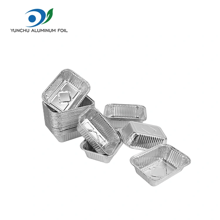 ஏர் பிரையர் பேக்கிங் சில்வர் அலுமினியத் தகடு கொள்கலன்கள்