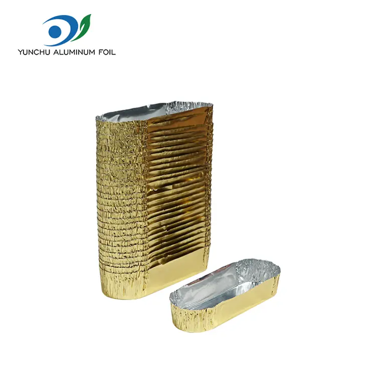 சிறிய ஓவல் பொதி வெள்ளி அலுமினியத் தகடு கொள்கலன்கள்