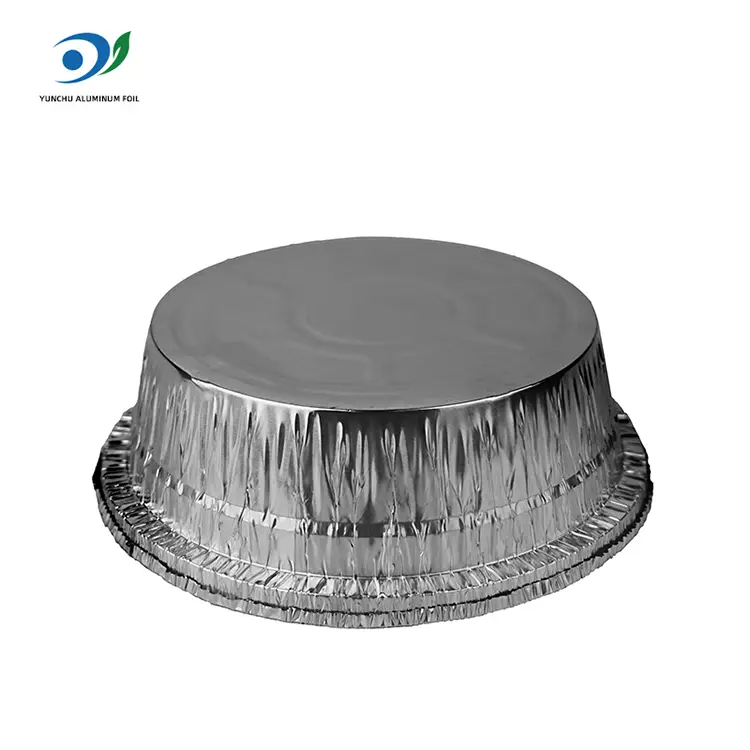 ரவுண்ட் ஏர் பிரையர் கேட்டரிங் சில்வர் அலுமினியத் தகடு கொள்கலன்கள்