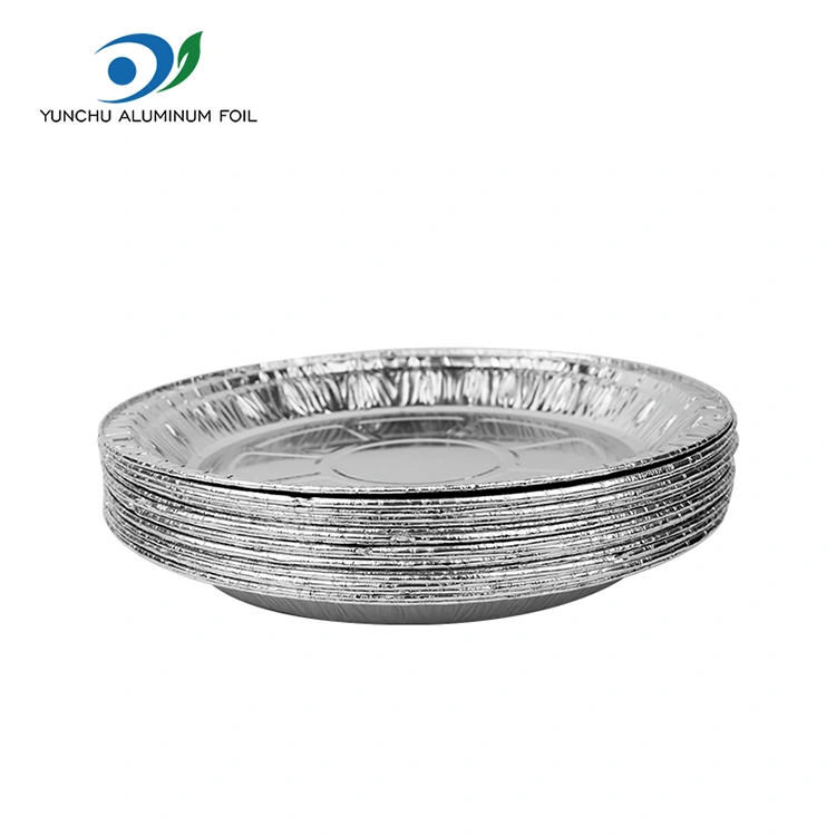 சுற்று ஏர் பிரையர் பிஸ்ஸா வெள்ளி அலுமினியத் தகடு கொள்கலன்கள்