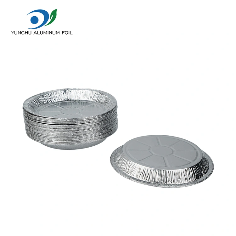 ரவுண்ட் ஏர் பிரையர் டேக்அவே வெள்ளி அலுமினியத் தகடு உணவு கொள்கலன்