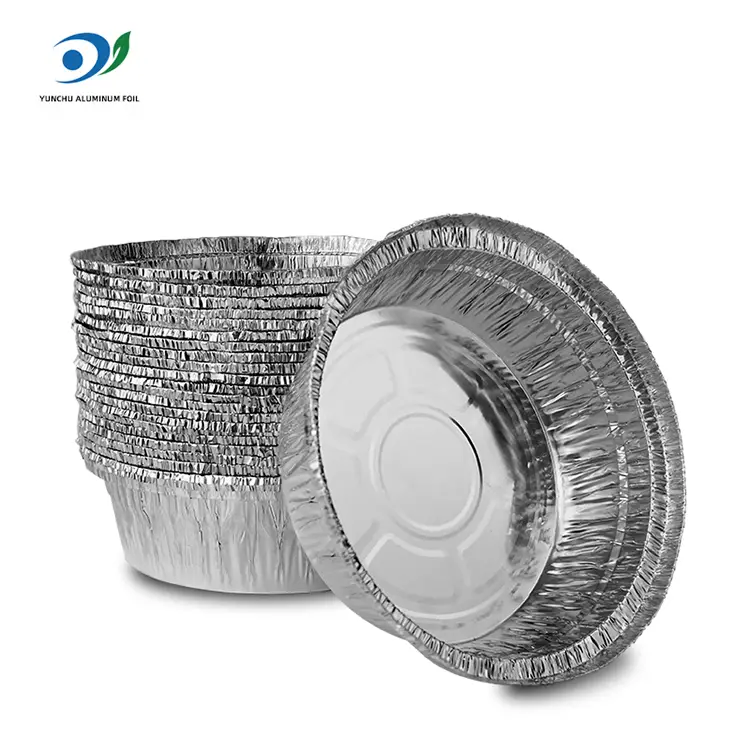 ரவுண்ட் ஏர் பிரையர் கேட்டரிங் சில்வர் அலுமினியத் தகடு கொள்கலன்கள்