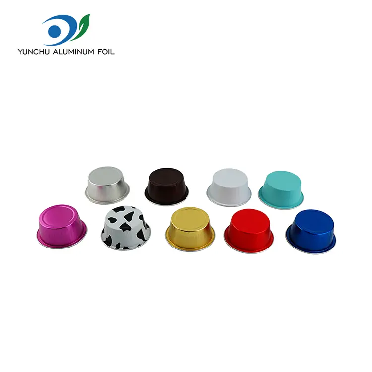 வண்ண வேகவைத்த சுற்றுகள் மென்மையாய் அலுமினியத் தகடு கொள்கலன்கள்