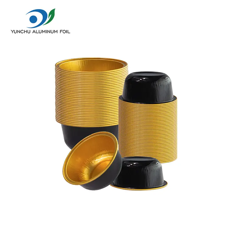 வண்ண சுற்று வறுத்த மென்மையான அலுமினியத் தகடு கொள்கலன்கள் வண்ண சுற்று வறுத்த மென்மையான அலுமினியத் தகடு கொள்கலன்கள்