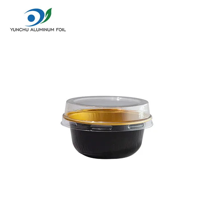 வண்ண சுற்று வறுத்த மென்மையான அலுமினியத் தகடு கொள்கலன்கள்