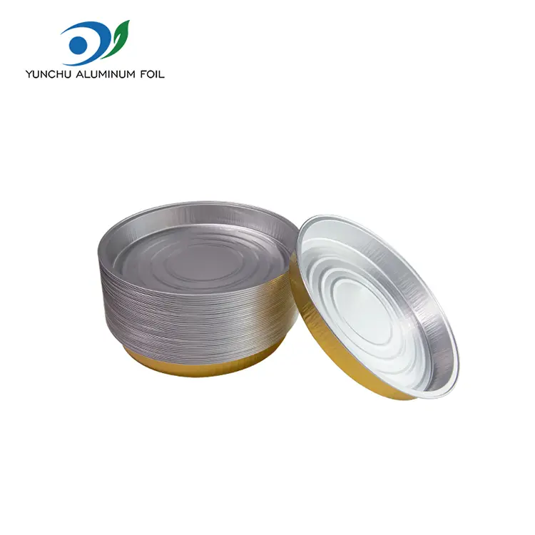 செலவழிப்பு பேக்கிங் சுற்றுகள் அலுமினியத் தகடு கொள்கலன்கள்