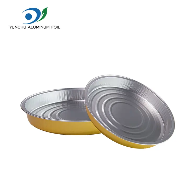 செலவழிப்பு பேக்கிங் சுற்றுகள் அலுமினியத் தகடு கொள்கலன்கள்