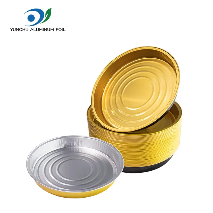 செலவழிப்பு பேக்கிங் சுற்றுகள் அலுமினியத் தகடு கொள்கலன்கள்