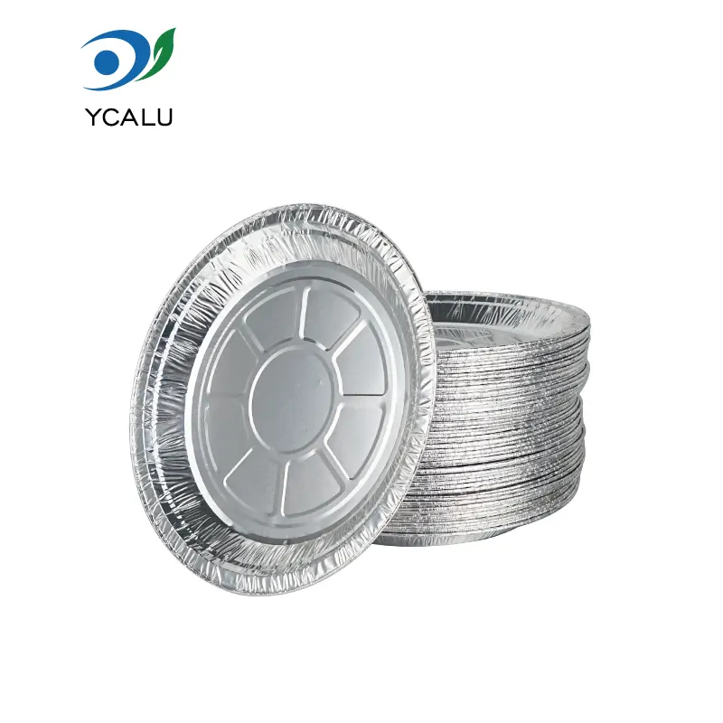 டிஸ்க் ஏர் ஃப்ரையர் சில்வர் அலுமினியம் ஃபாயில் உணவுக் கொள்கலன்கள்