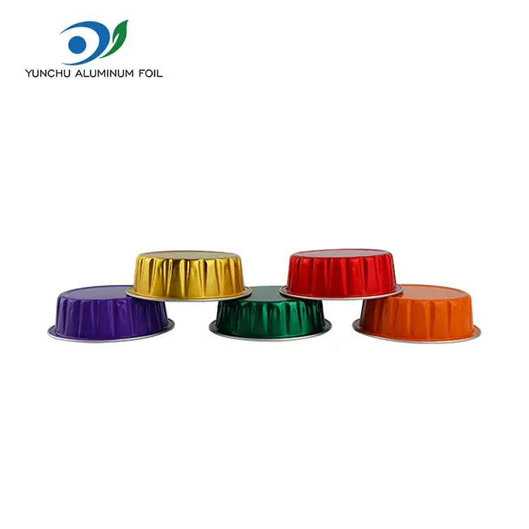 செலவழிப்பு சுற்று வறுத்த மென்மையாக்கும் அலுமினியத் தகடு கொள்கலன்கள்