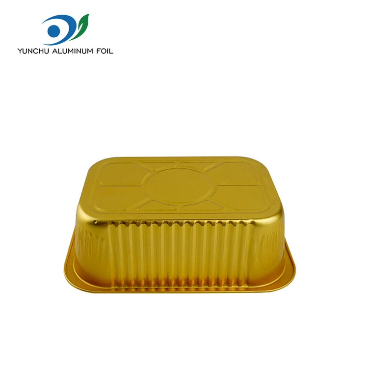 செலவழிப்பு சதுர முத்திரை கிராடின் அலுமினியத் தகடு கொள்கலன்கள்