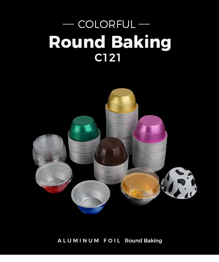 Round cake color Smoothwall Aluminum Foil Containers