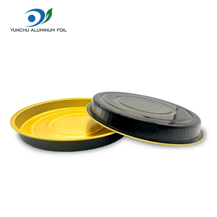 பீஸ்ஸா பிளேட் பேக்கிங் தாள் சுற்று அலுமினியத் தகடு கொள்கலன்கள்