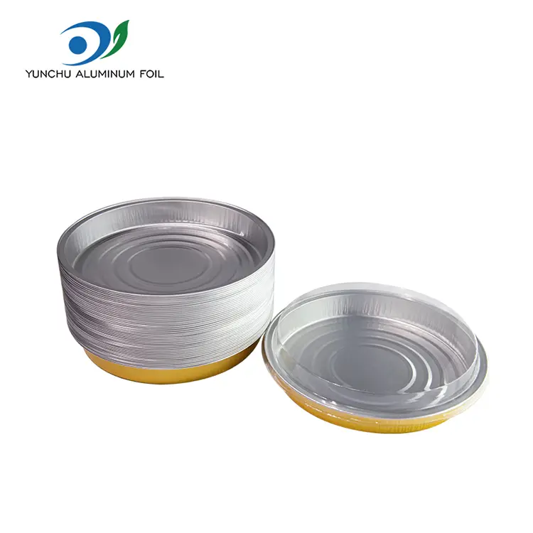 பீஸ்ஸா பிளேட் பேக்கிங் தாள் சுற்று அலுமினியத் தகடு கொள்கலன்கள்