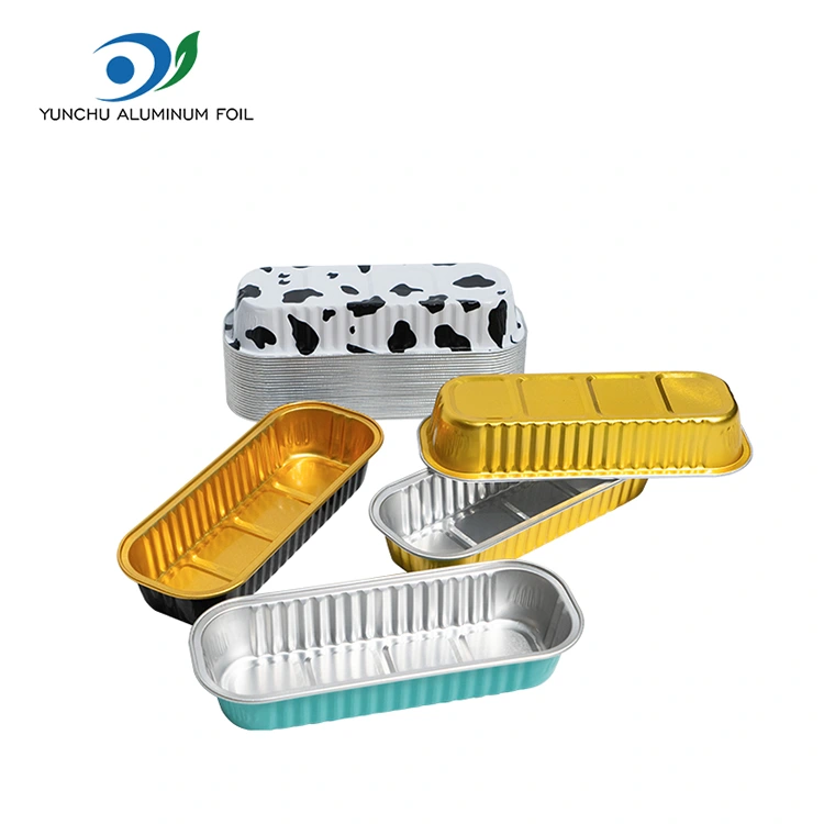 செவ்வக பேக்கிங் கேக் மென்மையாய் அலுமினியத் தகடு கொள்கலன்கள் செவ்வக பேக்கிங் கேக் மென்மையாய் அலுமினியத் தகடு கொள்கலன்கள்