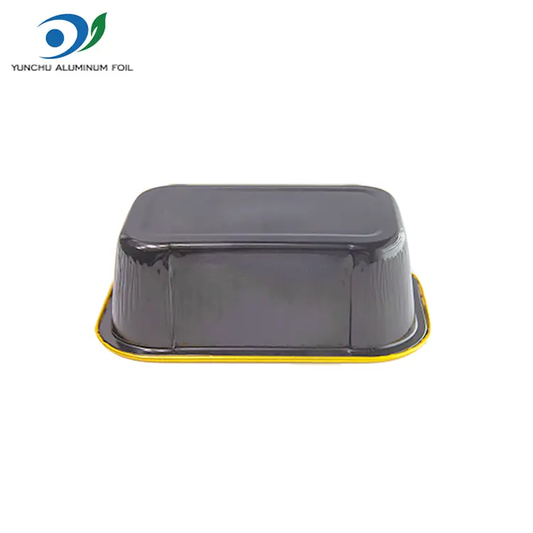 செவ்வக பேக்கிங் வண்ணம் மென்மையாய் அலுமினியத் தகடு கொள்கலன்கள்