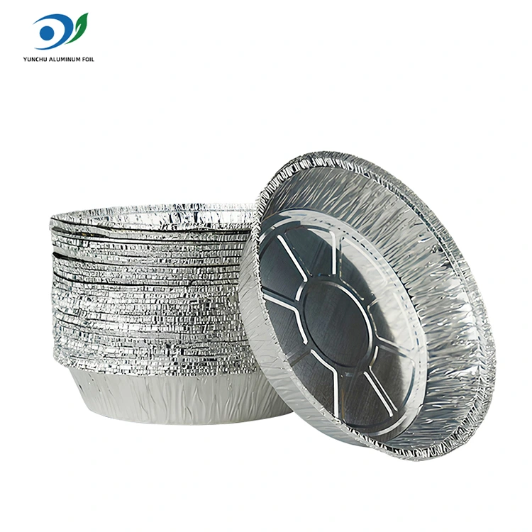 ரவுண்ட் ஏர் பிரையர் சூடான பானை வெள்ளி அலுமினிய படலம் உணவு கொள்கலன்