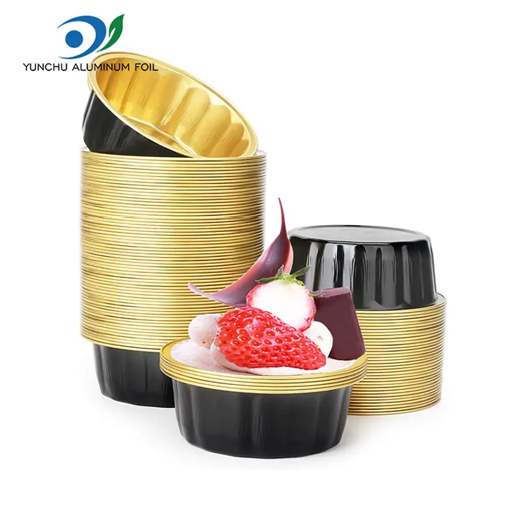 இனிப்பு மென்மையான அலுமினியத் தகடு கொள்கலன்களுக்கான சுற்று கிண்ணம் இனிப்பு மென்மையான அலுமினியத் தகடு கொள்கலன்களுக்கான சுற்று கிண்ணம்