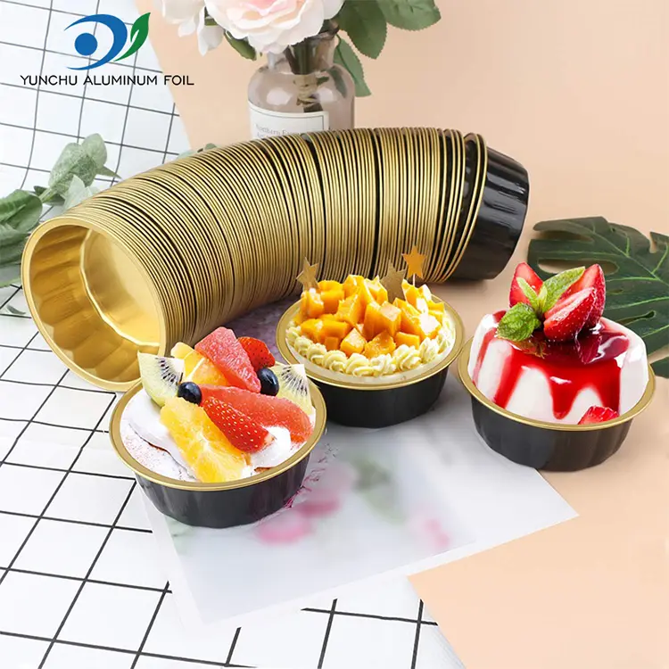 இனிப்பு மென்மையான அலுமினியத் தகடு கொள்கலன்களுக்கான சுற்று கிண்ணம்