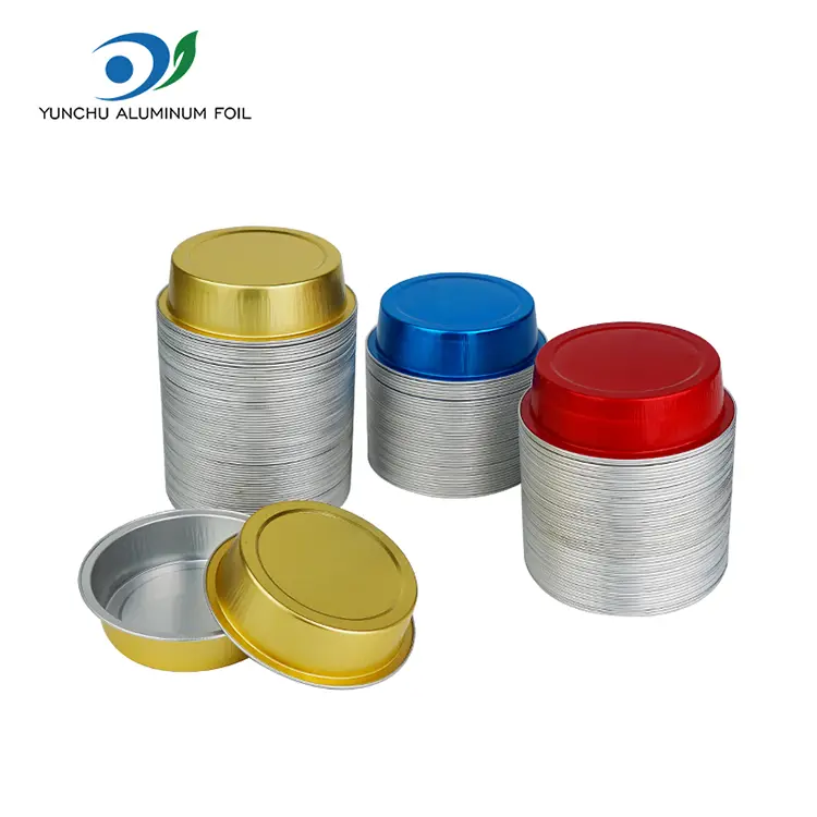 சுற்று கேக் பேக்கிங் மென்மையாய் அலுமினியத் தகடு கொள்கலன்கள் சுற்று கேக் பேக்கிங் மென்மையாய் அலுமினியத் தகடு கொள்கலன்கள்