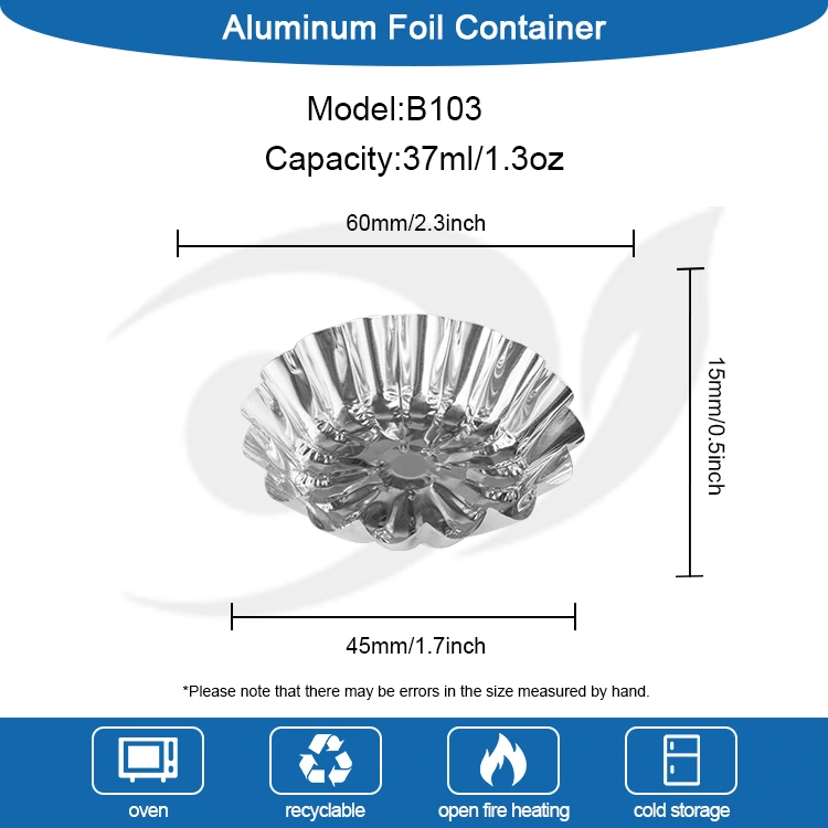 சுற்று முட்டை புளிப்பு பொம்மை பேக்கிங் வெள்ளி அலுமினிய படலம் உணவு கொள்கலன்