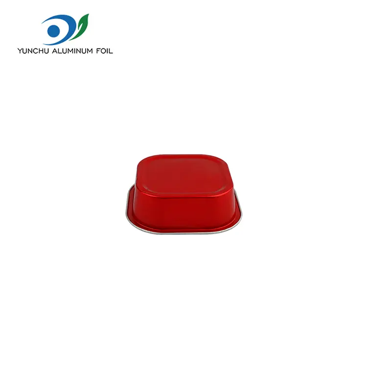 சதுர சுட்டுக்கொள்ள தடிமன் கொண்ட மென்மையாய் அலுமினியத் தகடு கொள்கலன்கள்